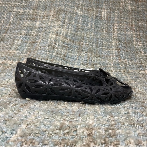 Crocs Isabella Jelly II Flat Ballet in Black - Picture 3 of 5